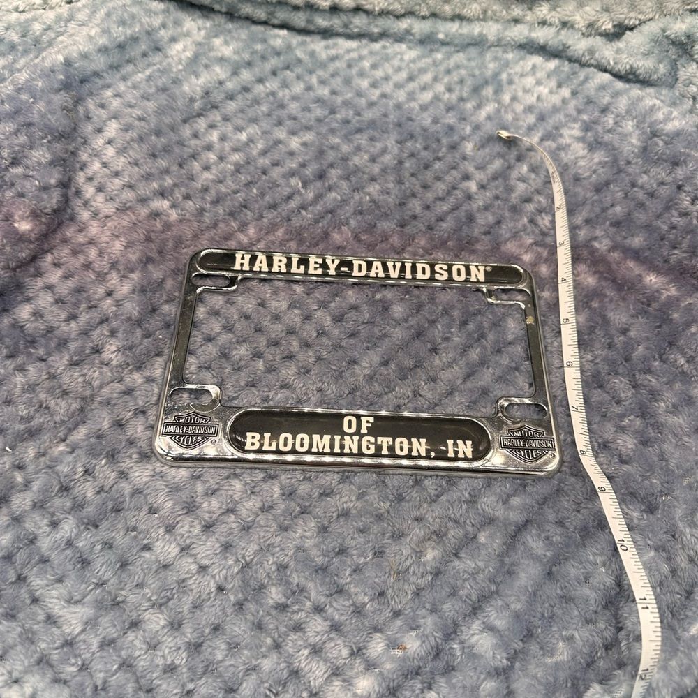 Harley-Davidson Chrome Black and Silver License Plate Frame